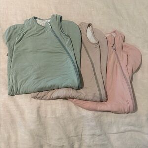 Set of Three Kyte Baby Sleep Sacks in Pastel Colors